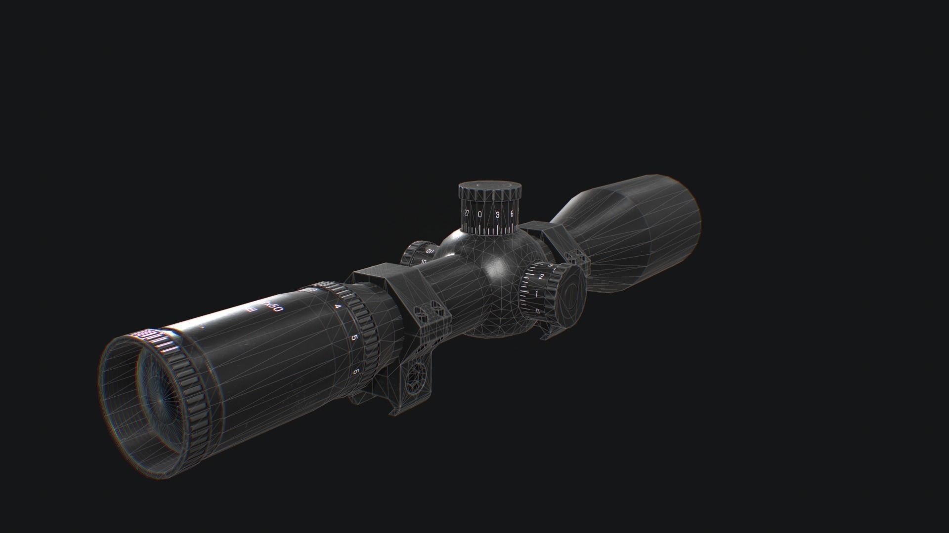 Sniper Scope Low-poly 3D model_10