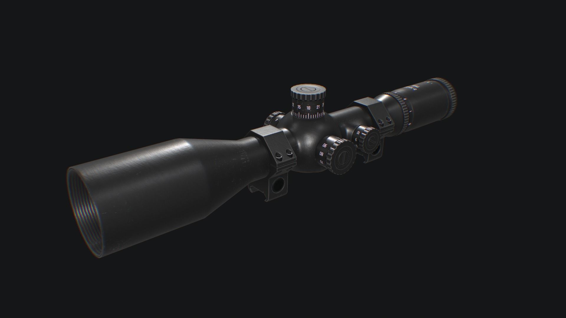 Sniper Scope Low-poly 3D model_4