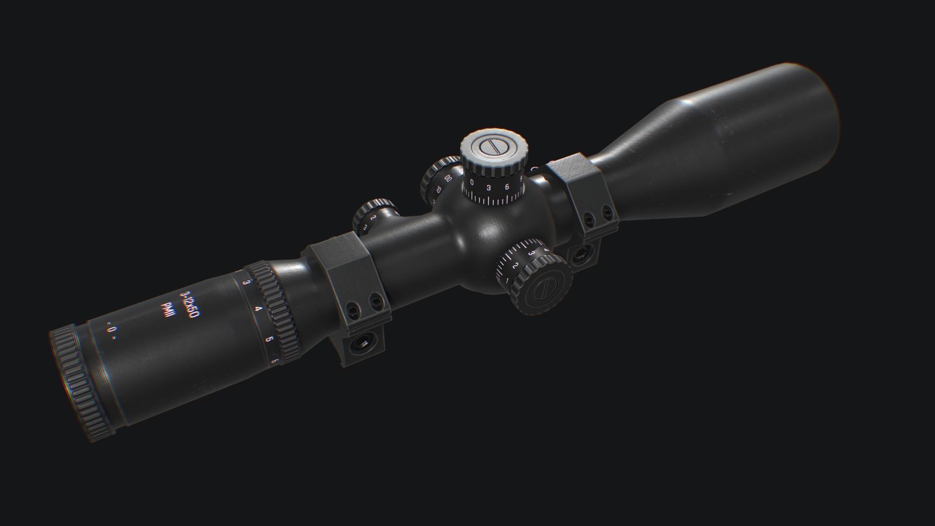 Sniper Scope Low-poly 3D model_7