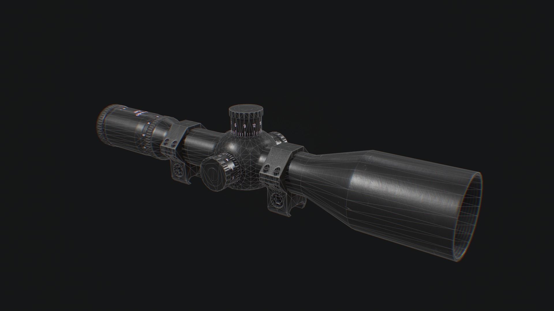 Sniper Scope Low-poly 3D model_8