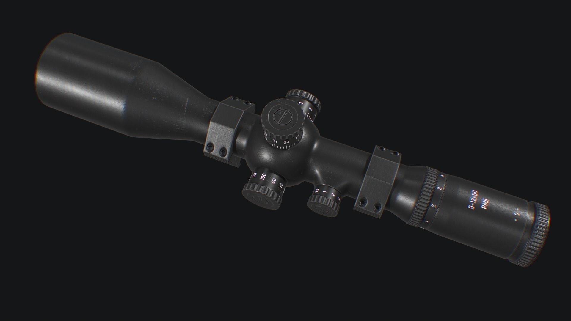 Sniper Scope Low-poly 3D model_6