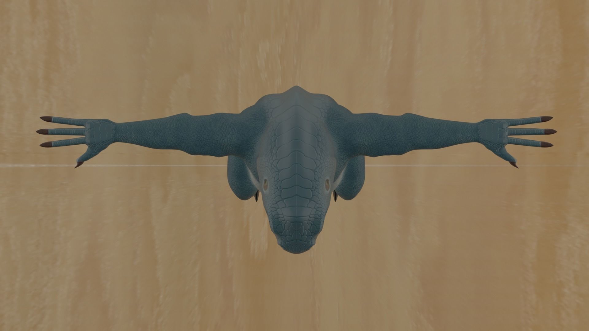 Reptile Monster Free low-poly 3D model_6