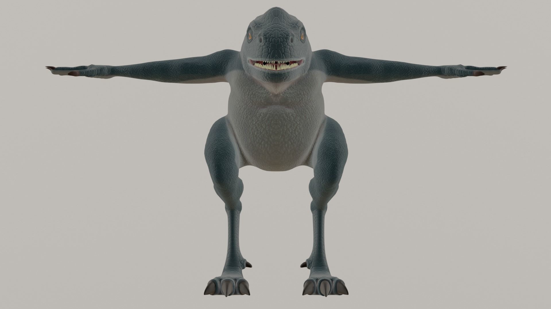 Reptile Monster Free low-poly 3D model_2