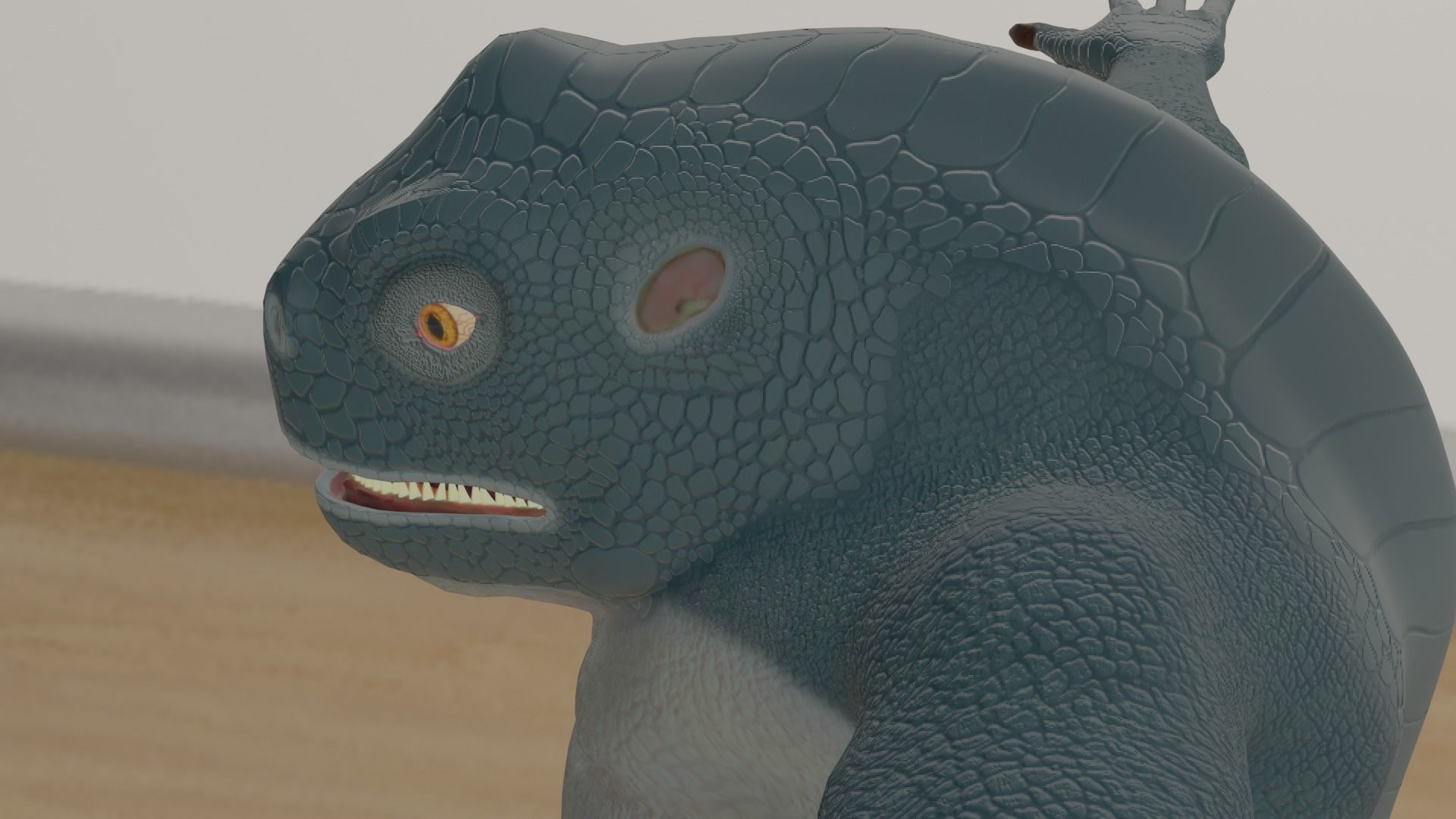 Reptile Monster Free low-poly 3D model_1