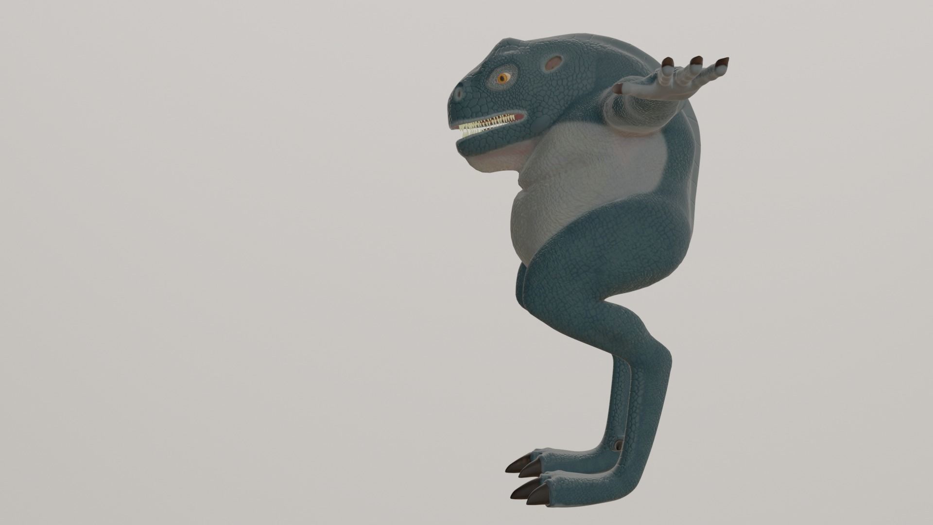 Reptile Monster Free low-poly 3D model_3