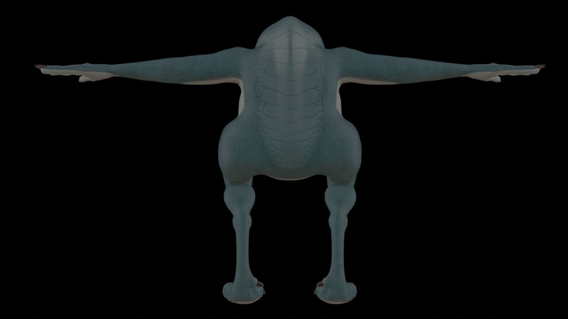 Reptile Monster Free low-poly 3D model_4