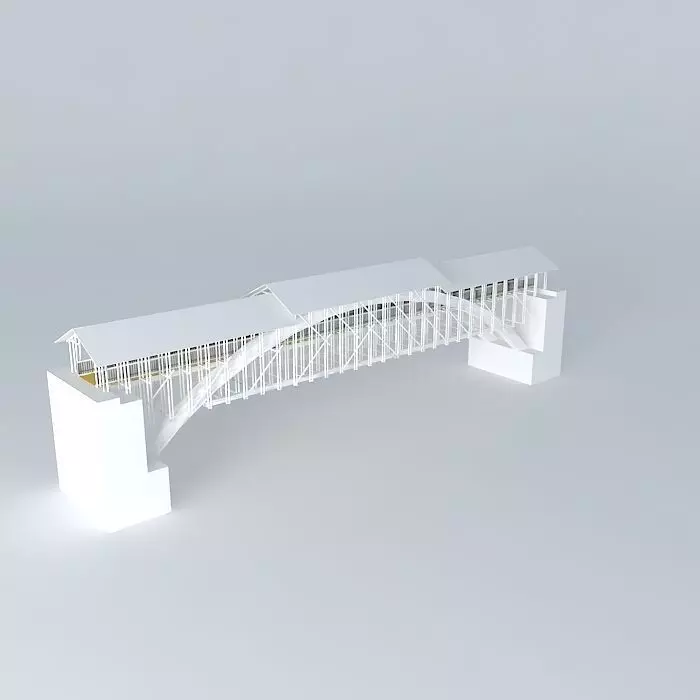 Bamboo bridge Free 3D model
