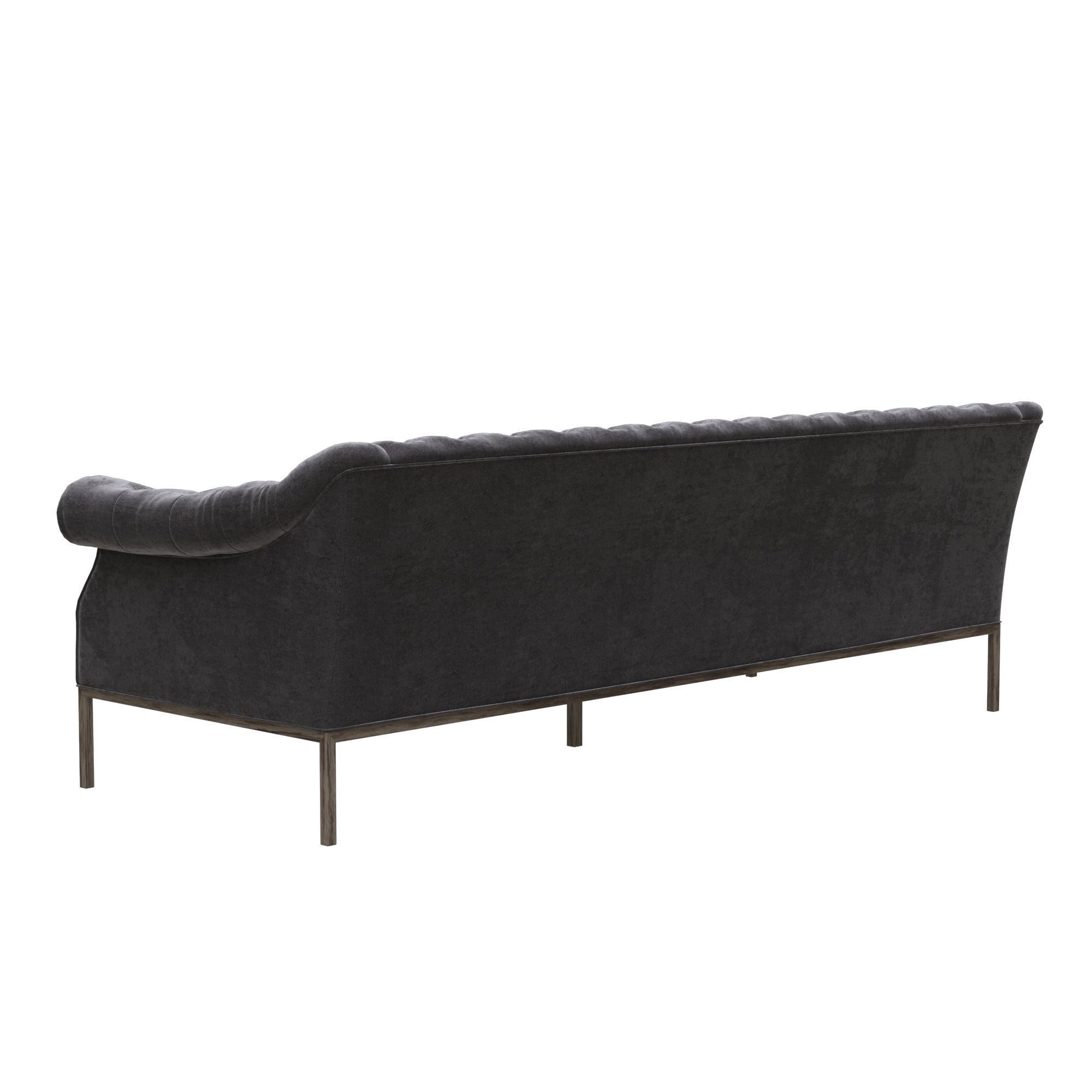 sofa-cken velvet chesterfield sofa 3D model_8