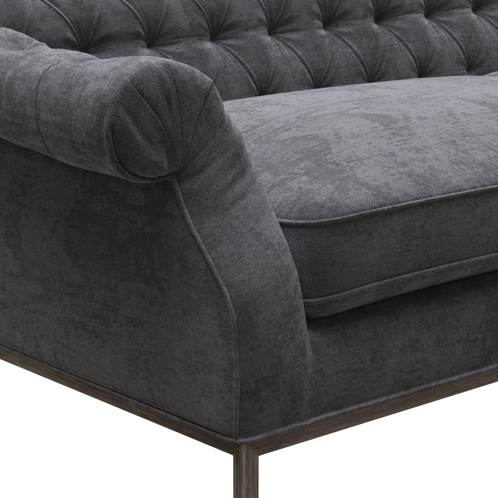 sofa-cken velvet chesterfield sofa 3D model_10
