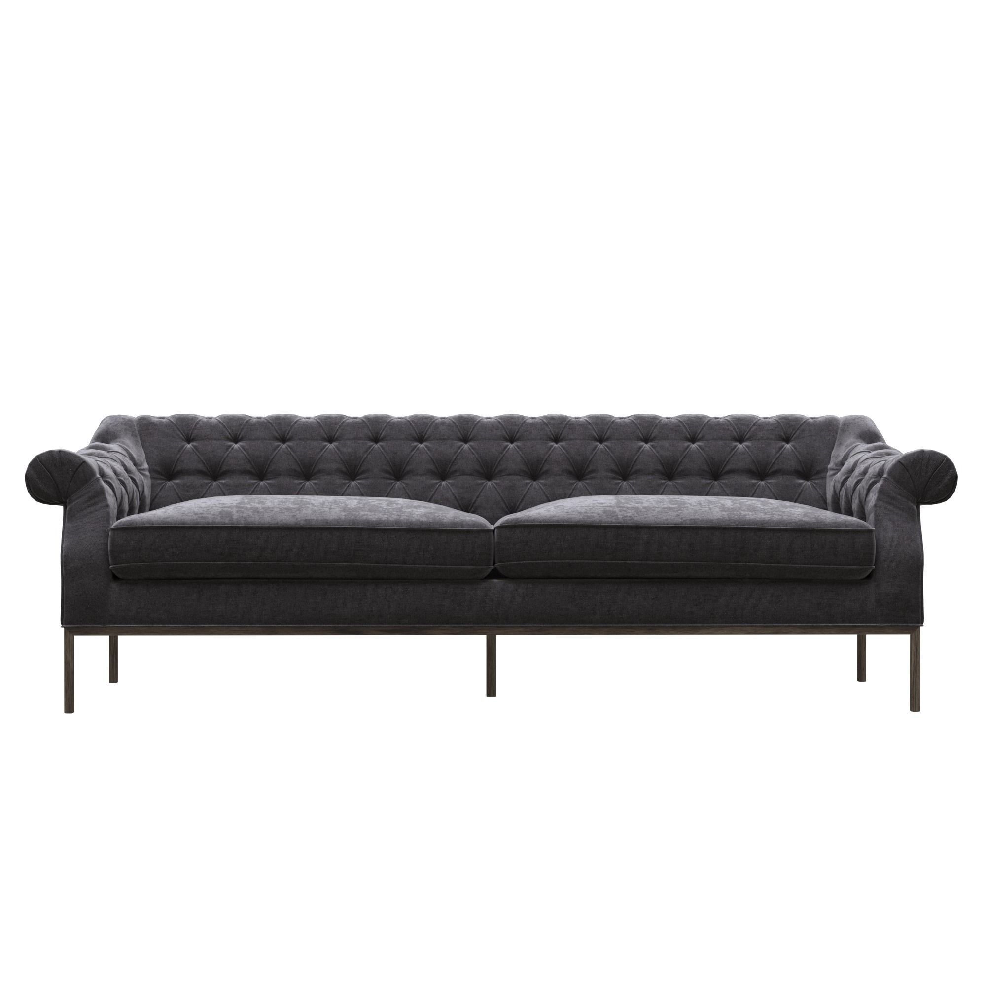 sofa-cken velvet chesterfield sofa 3D model_1
