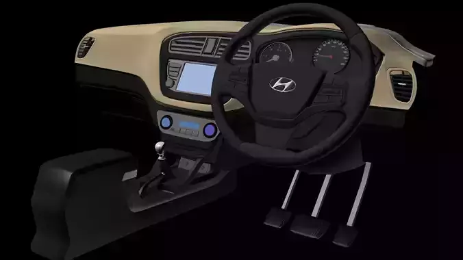 Car Driving Low-poly 3D model