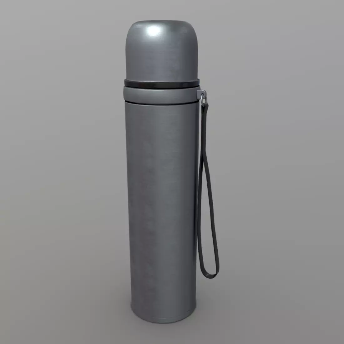 Thermos Low-poly 3D model_0