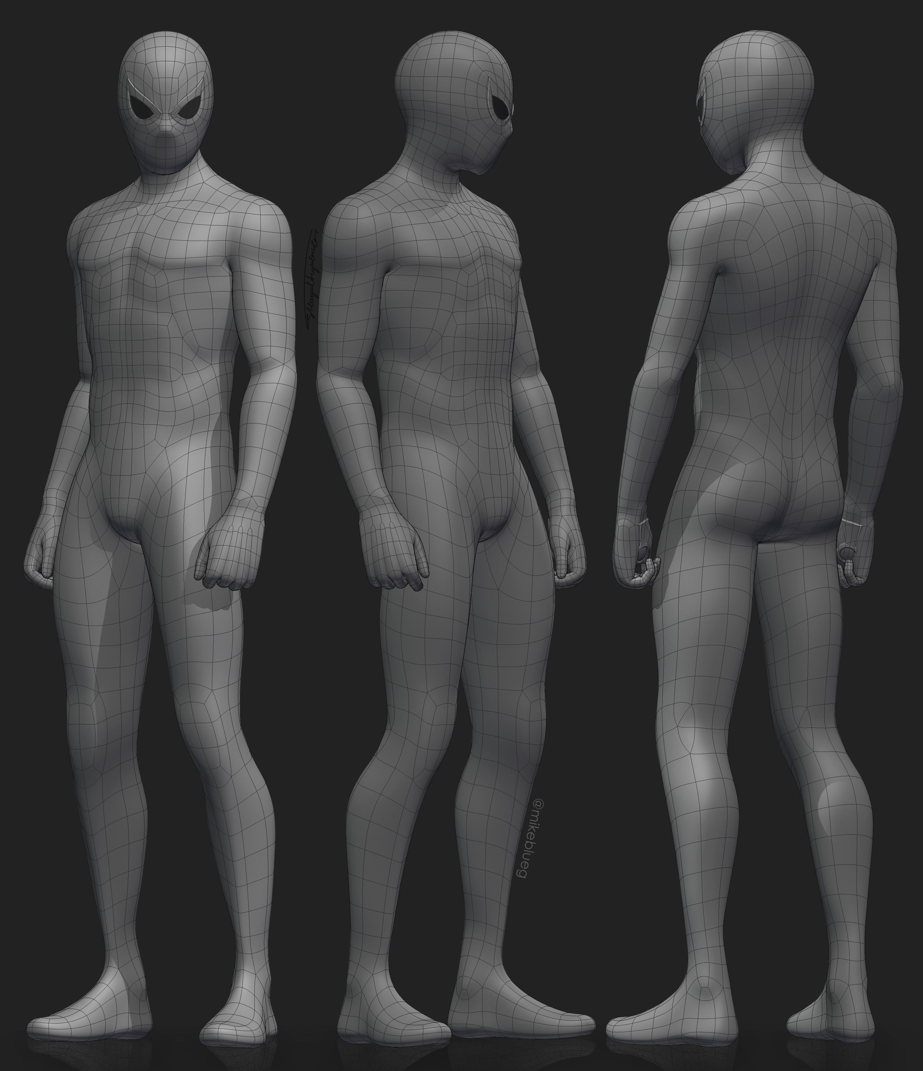 Iron Spider Avengers Suit Rigged Low-poly 3D model_2