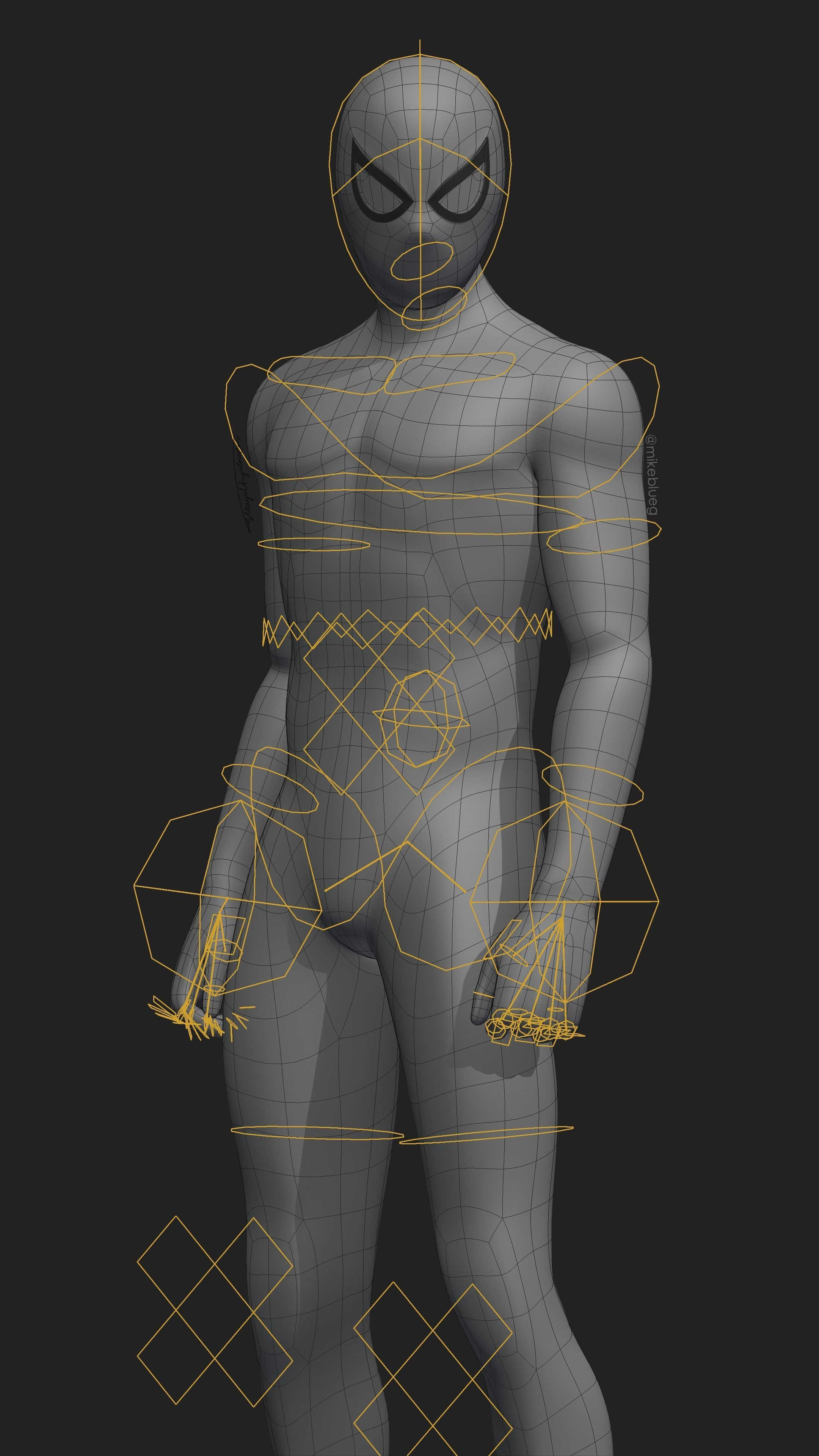 Iron Spider Avengers Suit Rigged Low-poly 3D model_5