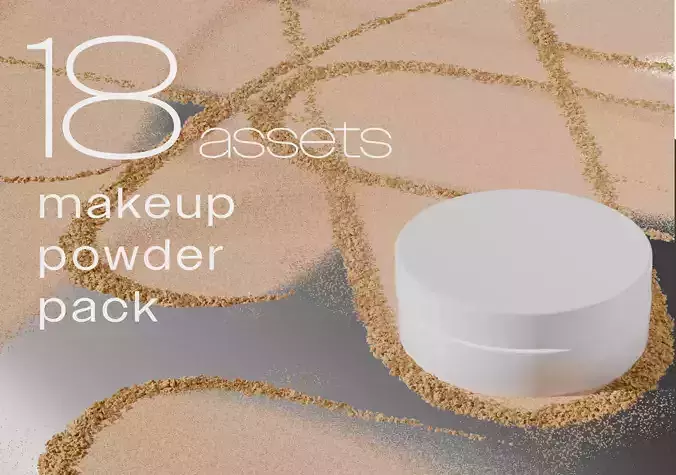 Cosmetic Essentials - Makeup Powder Smears vol 1 3D model