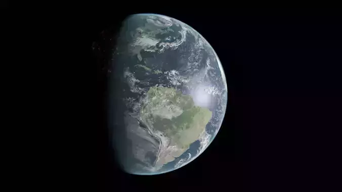 planet earth 16k - with night lights 3D model