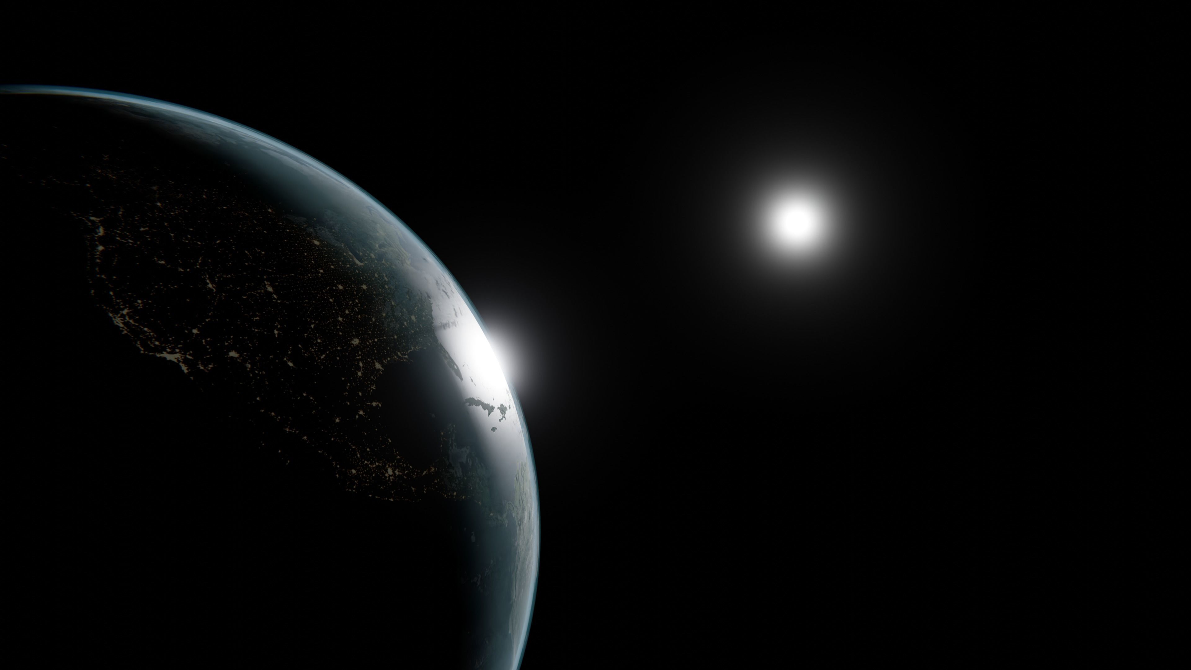 planet earth 16k - with night lights 3D model_5