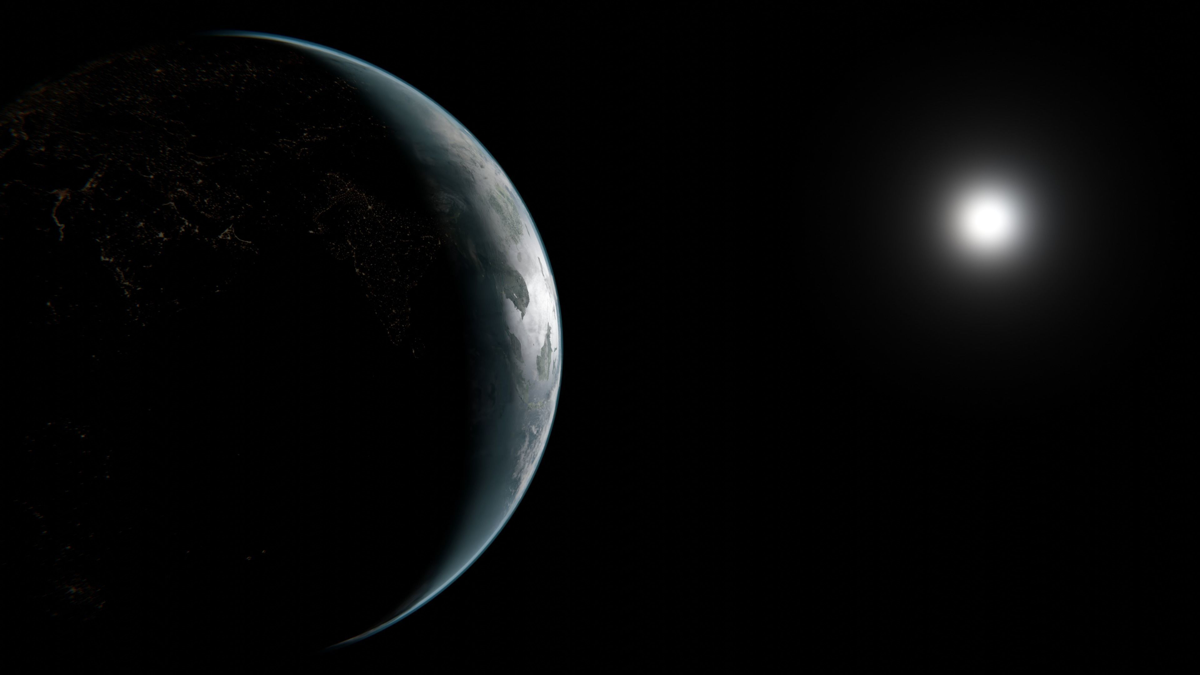 planet earth 16k - with night lights 3D model_6