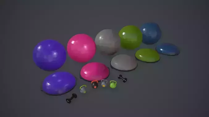 Fitness Pack Game Ready PBR 3D Model Collection Fitness Pack Game Ready PBR 3D Model Collection