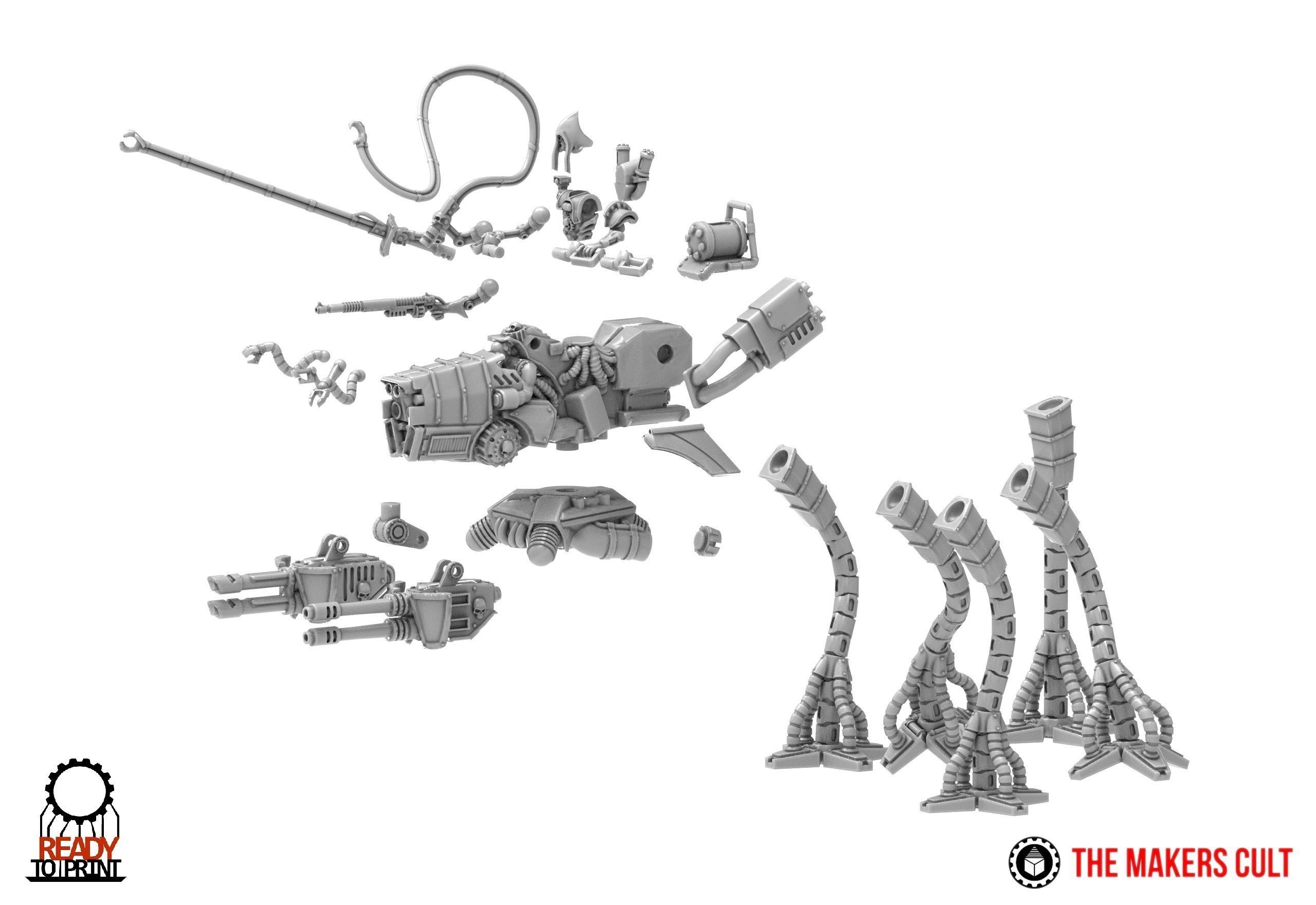 Dark Techno tripod walkers 3D print model_3