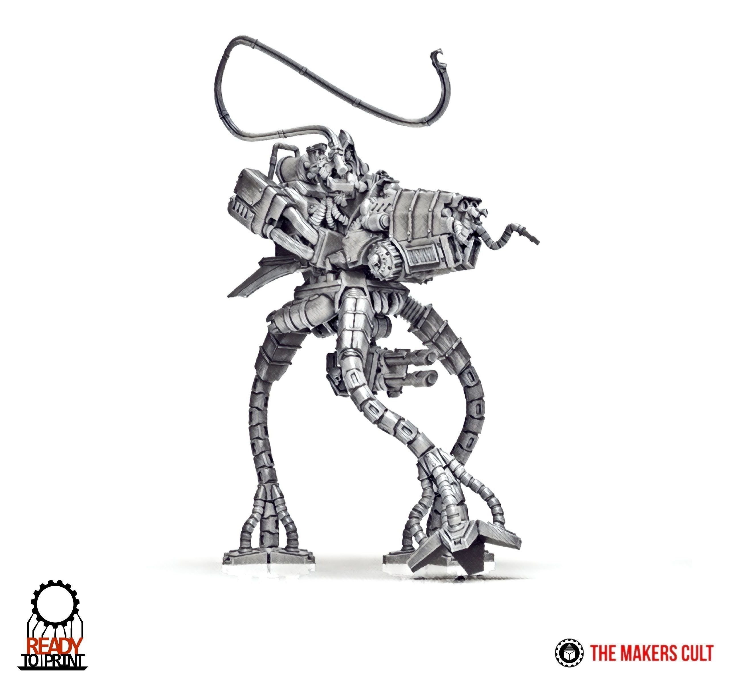 Dark Techno tripod walkers 3D print model_1