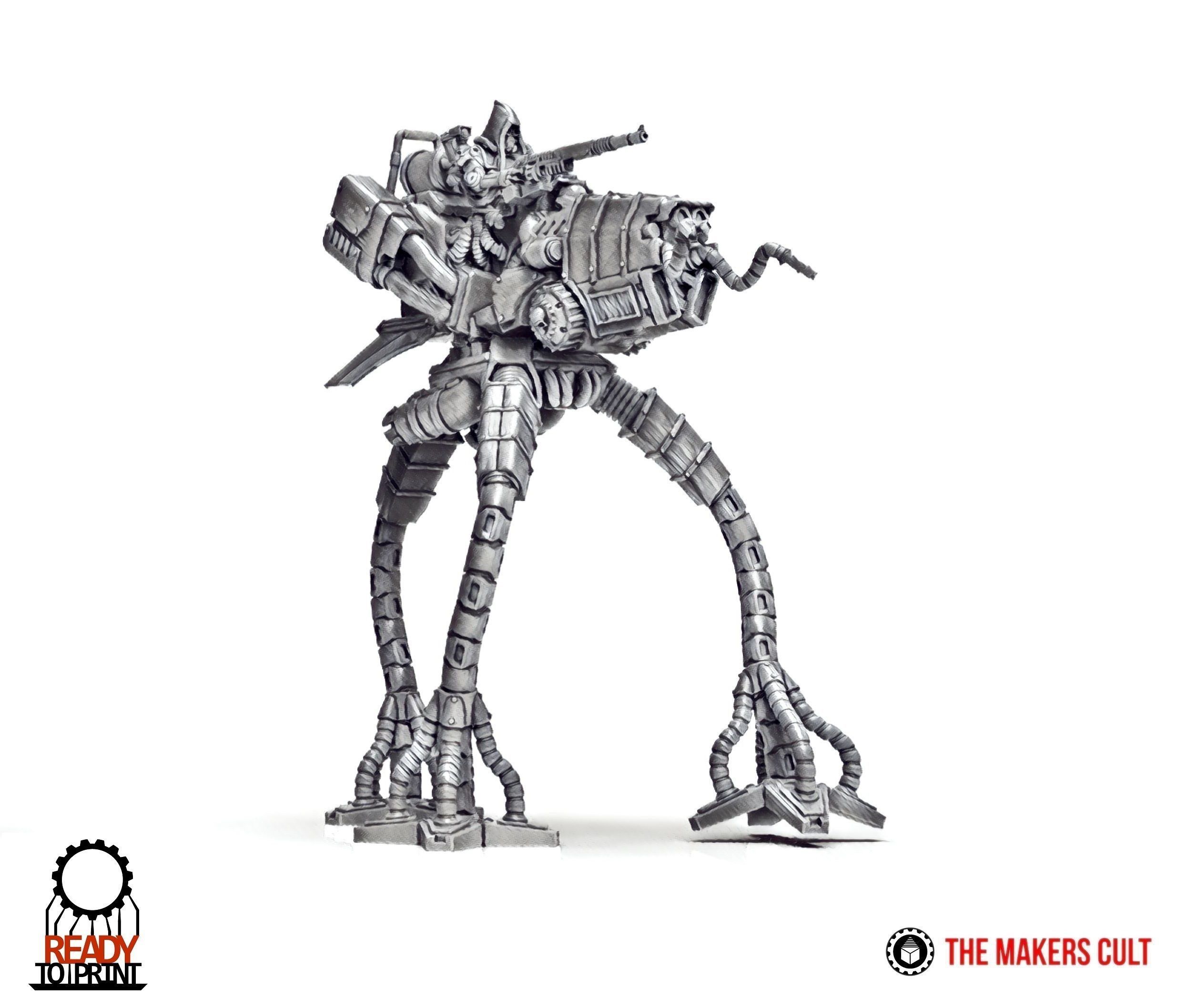 Dark Techno tripod walkers 3D print model_2