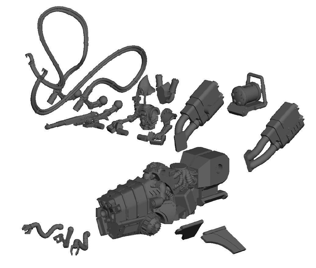Dark Techno tripod walkers 3D print model_5