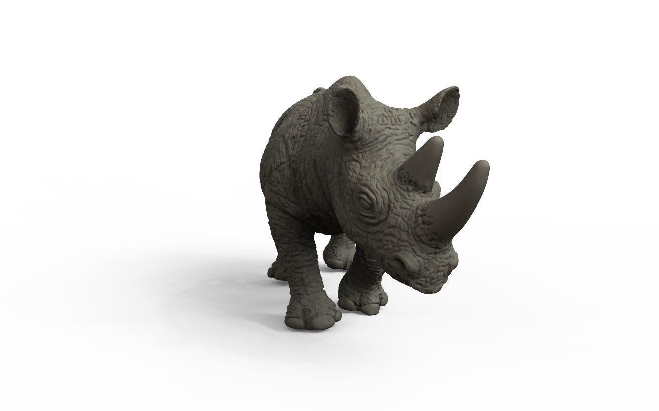 RHINO rhinoceros Low-poly 3D model_2