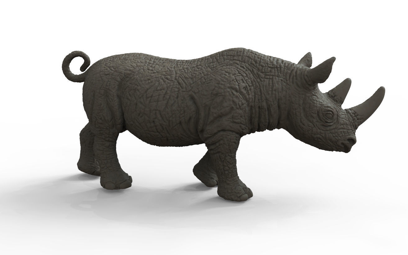 RHINO rhinoceros Low-poly 3D model_3