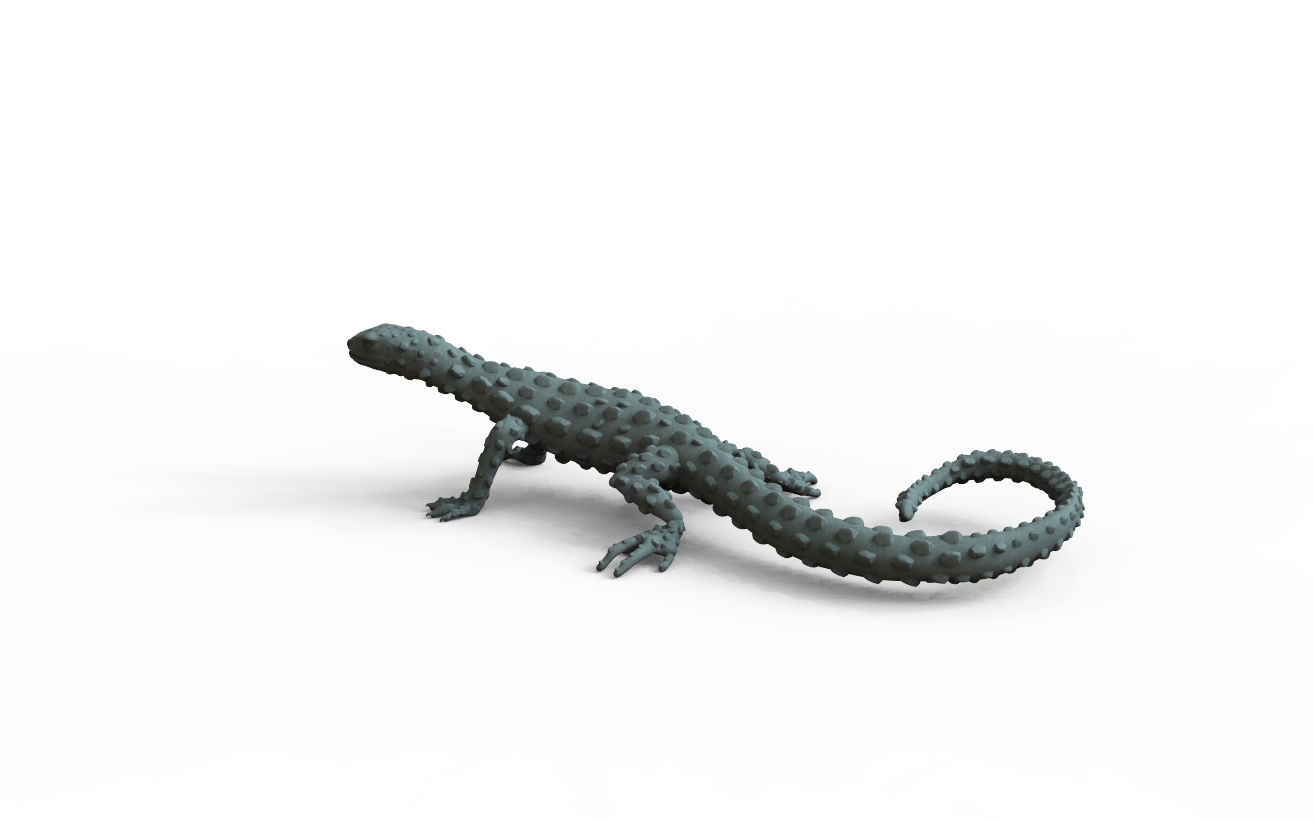 LIZARD golden 3D print model_6