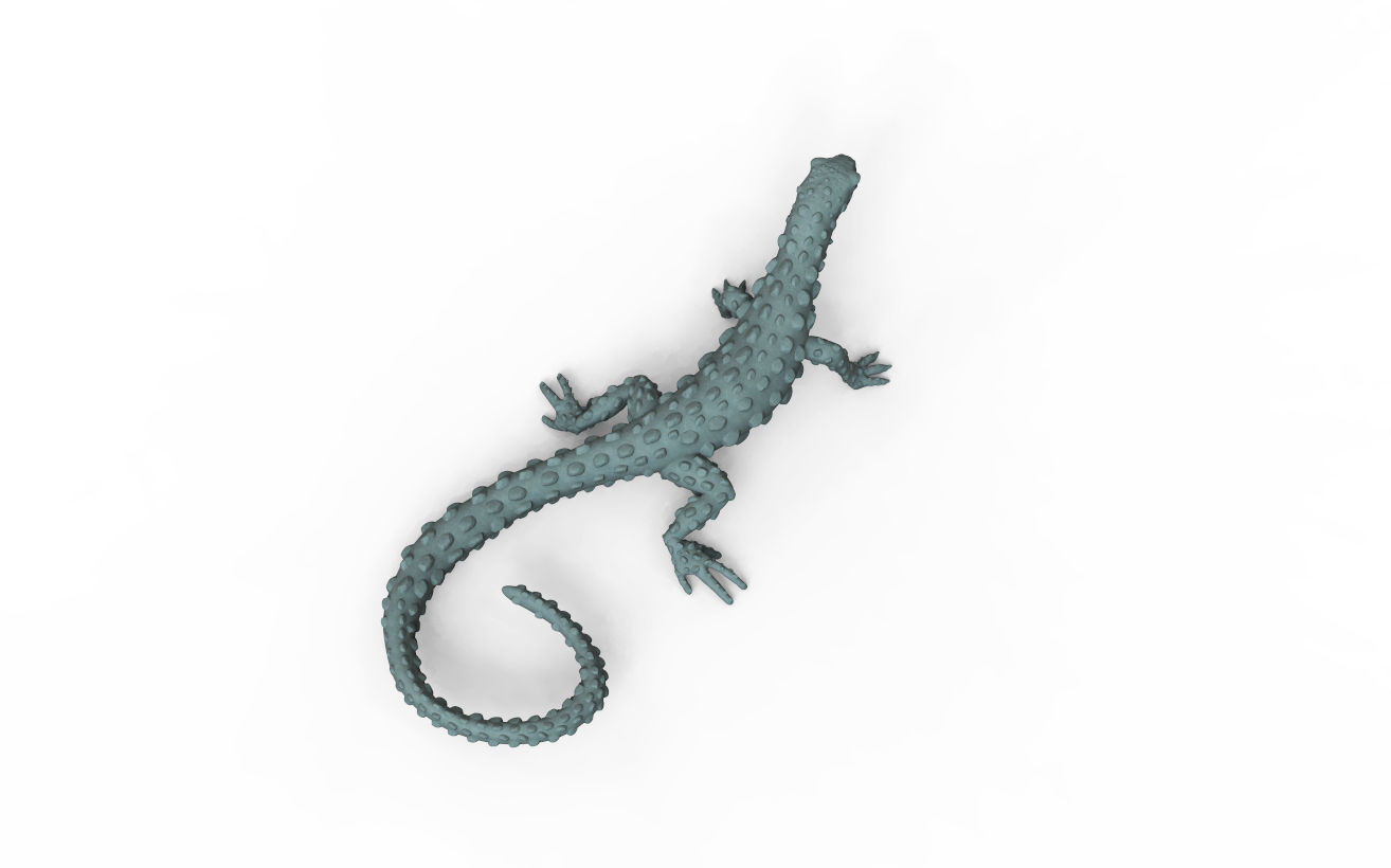 LIZARD golden 3D print model_9