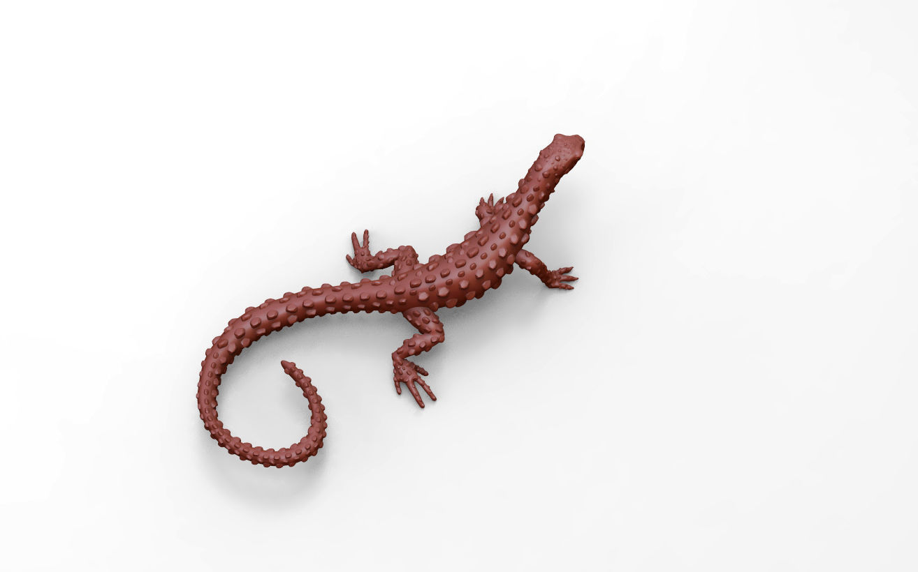 LIZARD golden 3D print model_12