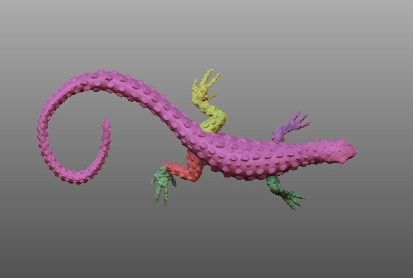 LIZARD golden 3D print model_17