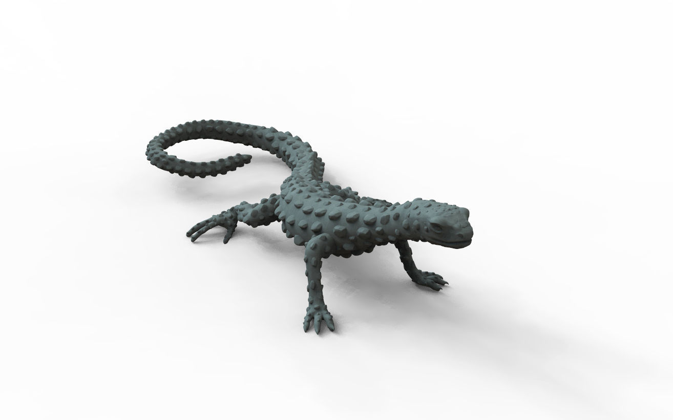 LIZARD golden 3D print model_7