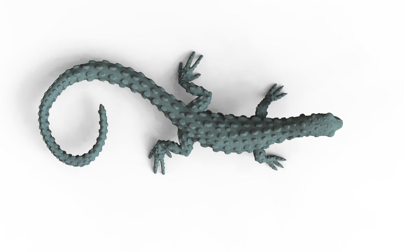 LIZARD golden 3D print model_10