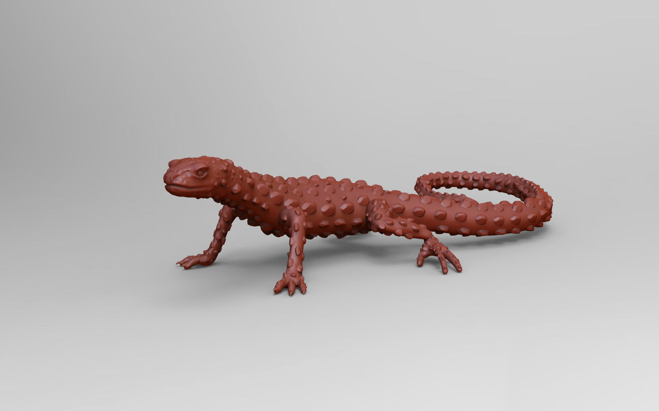 LIZARD golden 3D print model_13