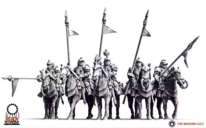 Feudal Guard Shock Cavalry 3D print model