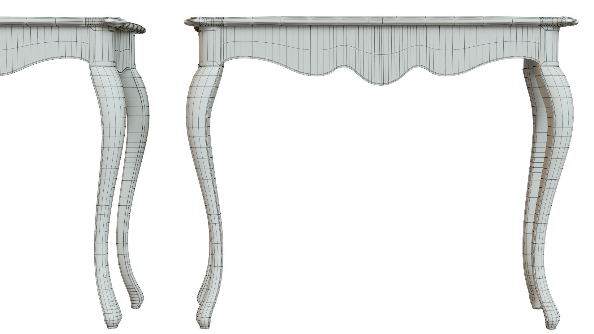 Classic side table 1000 Low-poly 3D model_12