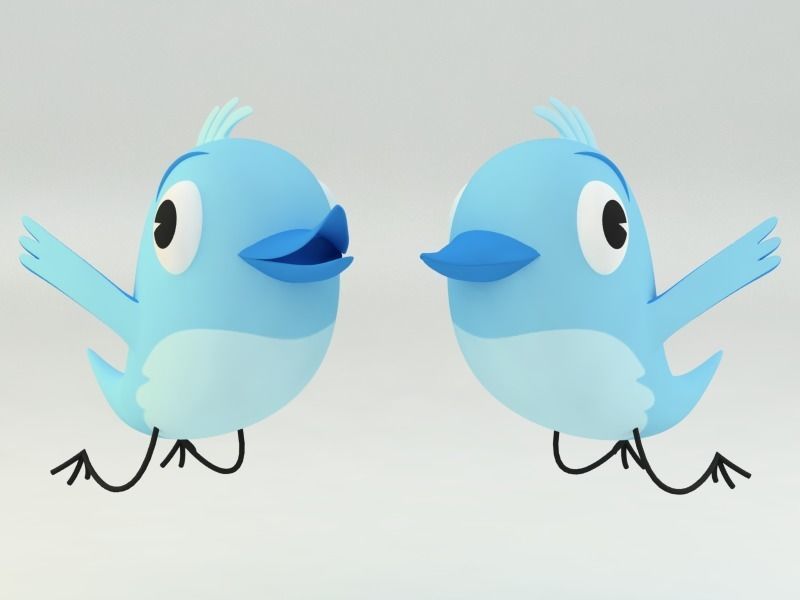 twitter bird 3D model_3