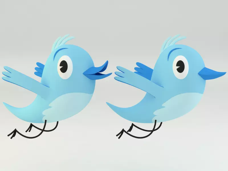 twitter bird 3D model_0