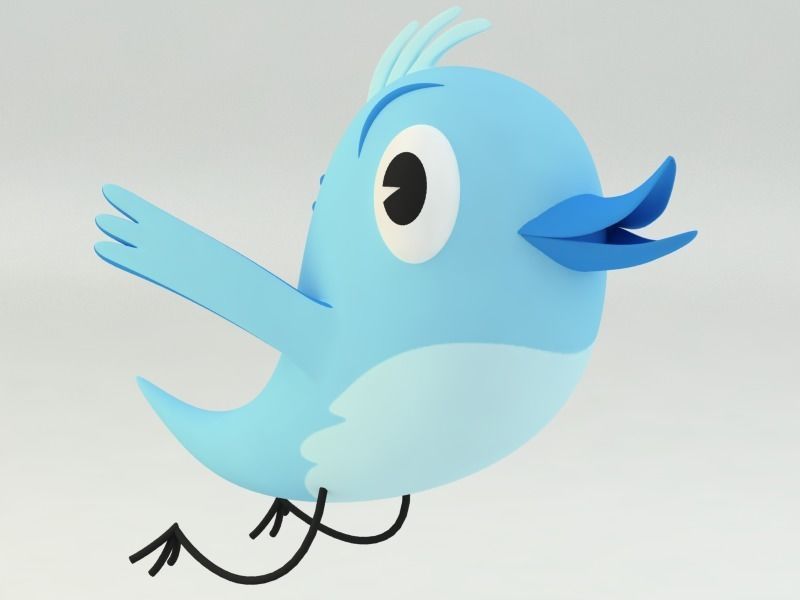 twitter bird 3D model_5