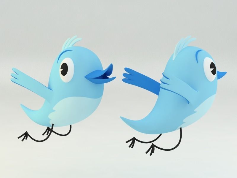 twitter bird 3D model_4