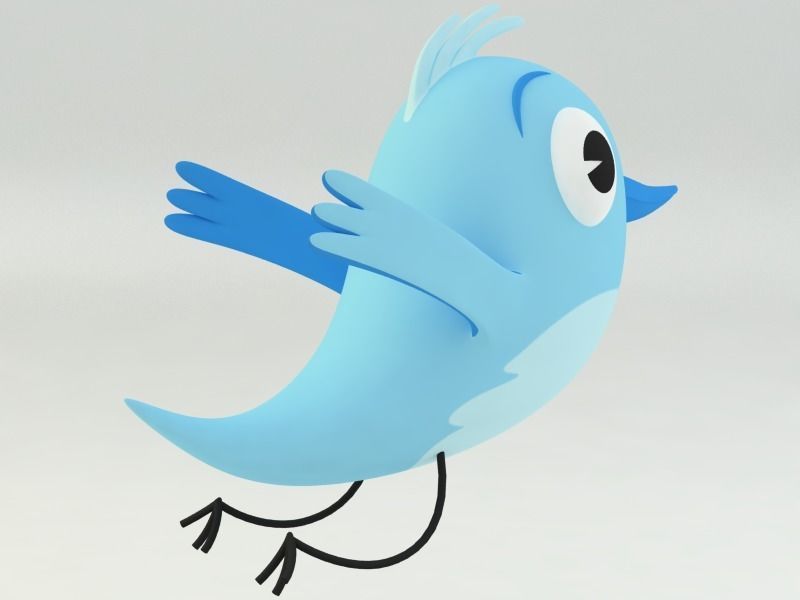 twitter bird 3D model_12