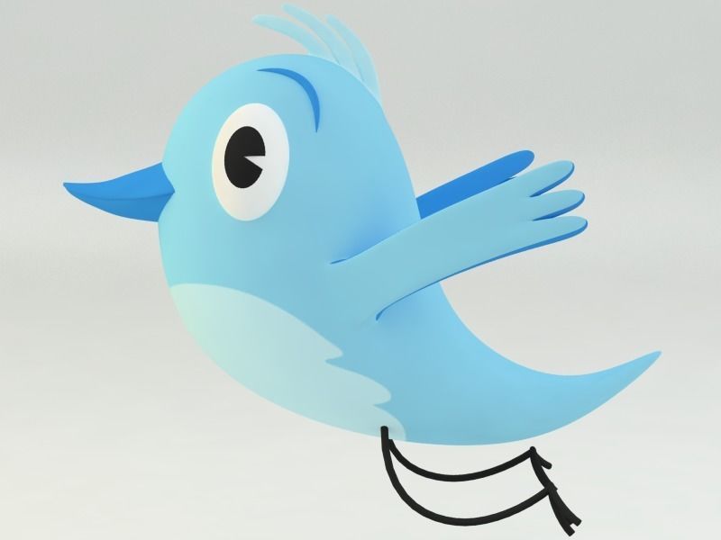twitter bird 3D model_10