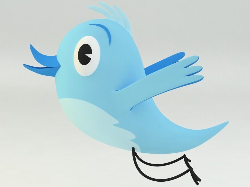 twitter bird 3D model_7