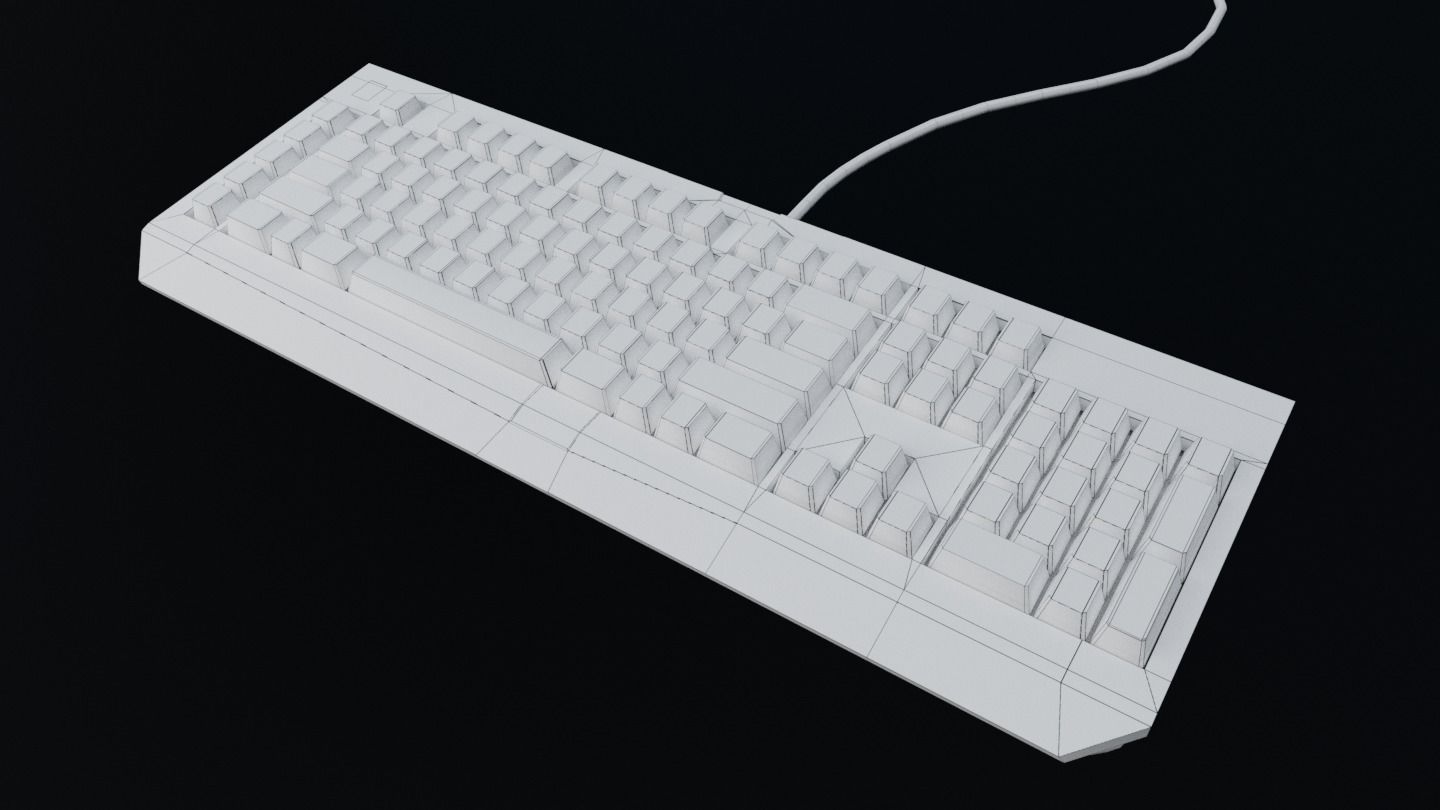 Keyboard Low-poly 3D model_6