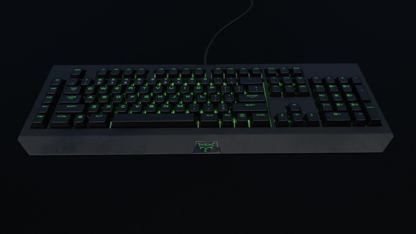 Keyboard Low-poly 3D model_2