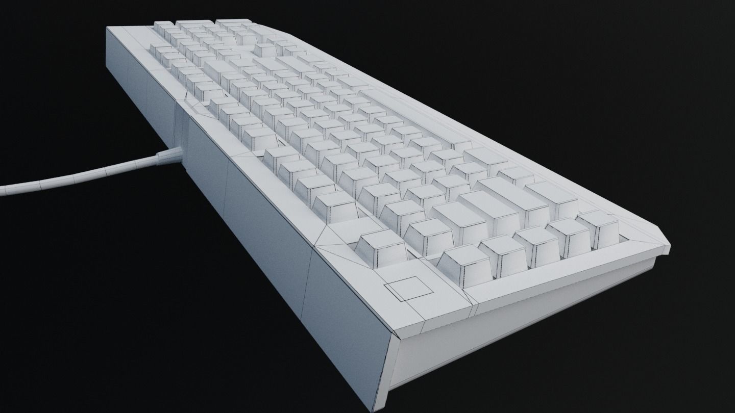 Keyboard Low-poly 3D model_9