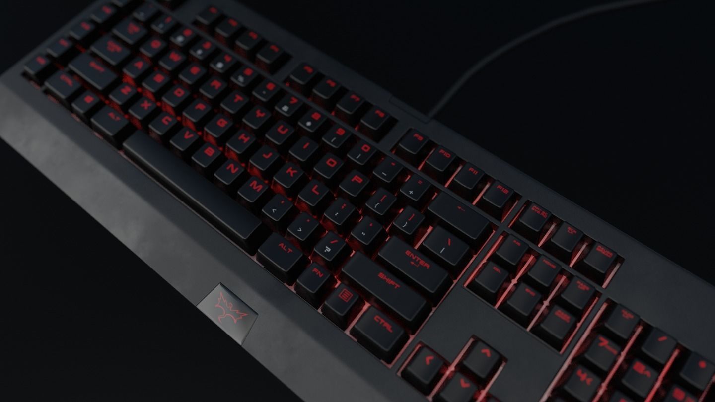 Keyboard Low-poly 3D model_4