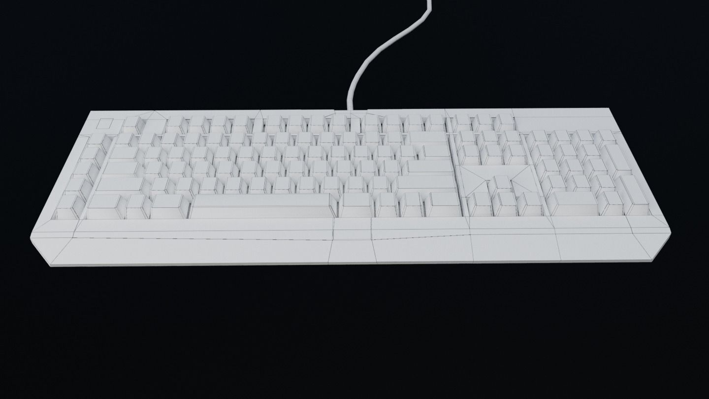 Keyboard Low-poly 3D model_8